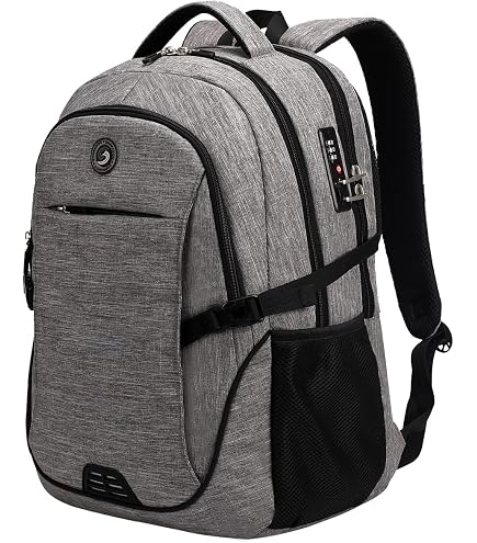 Amazon.com: AMBOR Travel Laptop Backpack,17.3 inch Anti Theft Business Laptop Backpack with USB Charging Port and Headphone Interface, Backpack for Men & Women, Grey : Electronics