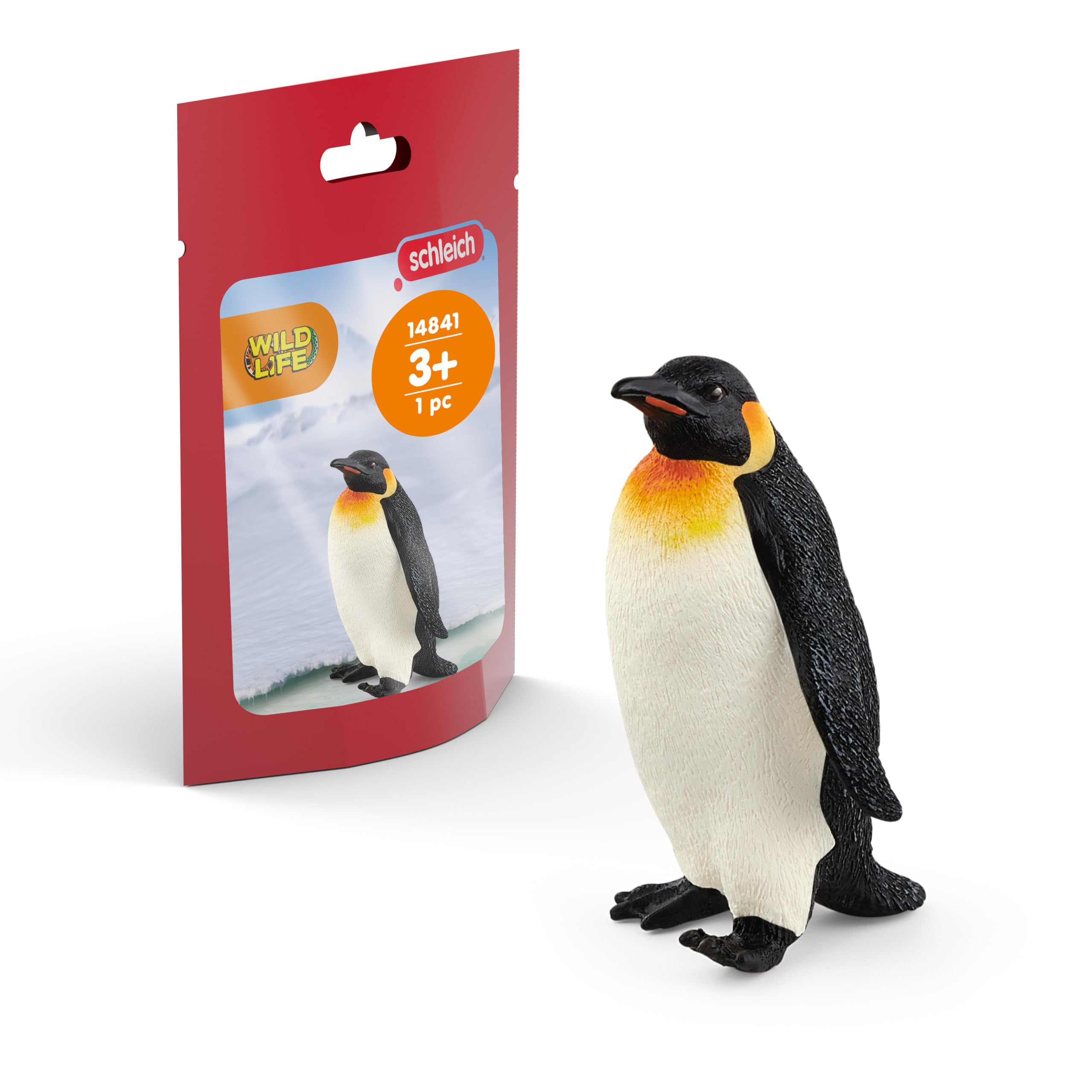 SCHLEICH 14841 Emperor Penguin Wild Life Toy Figurine for children aged 3-8 Years