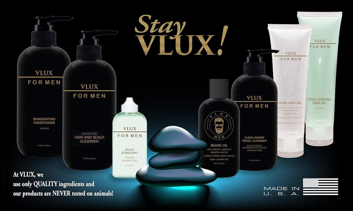 Vlux for Men Scalp Stimulant for Hair Growth, 2 oz, Natural Botanical Extracts Nourish Follicles, Fight Hair Loss, & Condition Skin, Increase Microcirculation for Strong, Healthy Results : Beauty