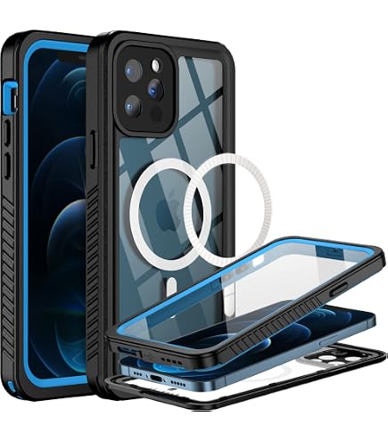 Punkcase Aqua Custodia Impermeabile IP68 Per IPhone 12 Mini, Certificata, Antineve, Antipolvere, Antiurto, Retro Trasparente