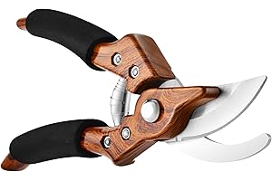 DEARCCINO 8" Bypass Pruning Shears - Garden Shears -Garden Clippers-Pruners for Gardening-Hand Pruners-Gardening Scissors-Gardening Tools