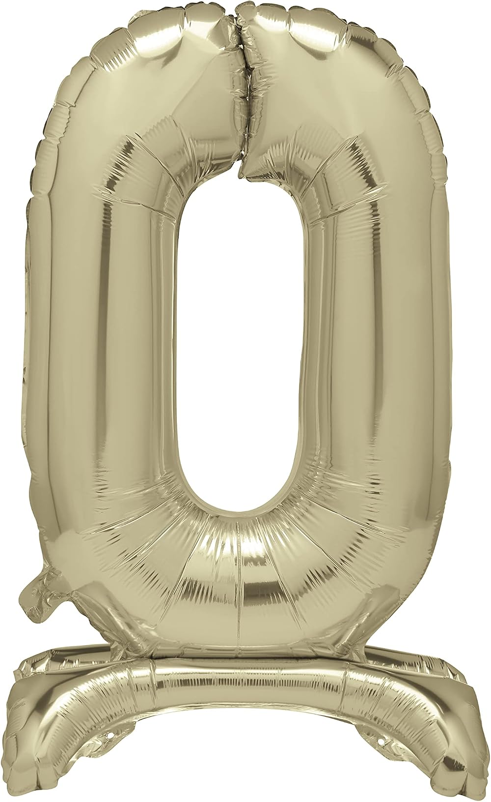 Unique Gold Standing Number 0 Foil Balloon 30, 76 cm Inflate with Air