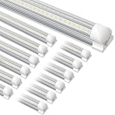 SUSLUM 12-Pack T8 LED Shop Light 4FT, 42W 6300 Lumen 5000K Daylight, 4 Years Warranty, Linkable and Plug and Play Lights for Garage Ceiling Workshop Commercial Lighting, Non-Dimmable