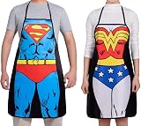 Cycorld Funny Apron Set for Couples - Superman + Wonder Woman, 2pcs view 4