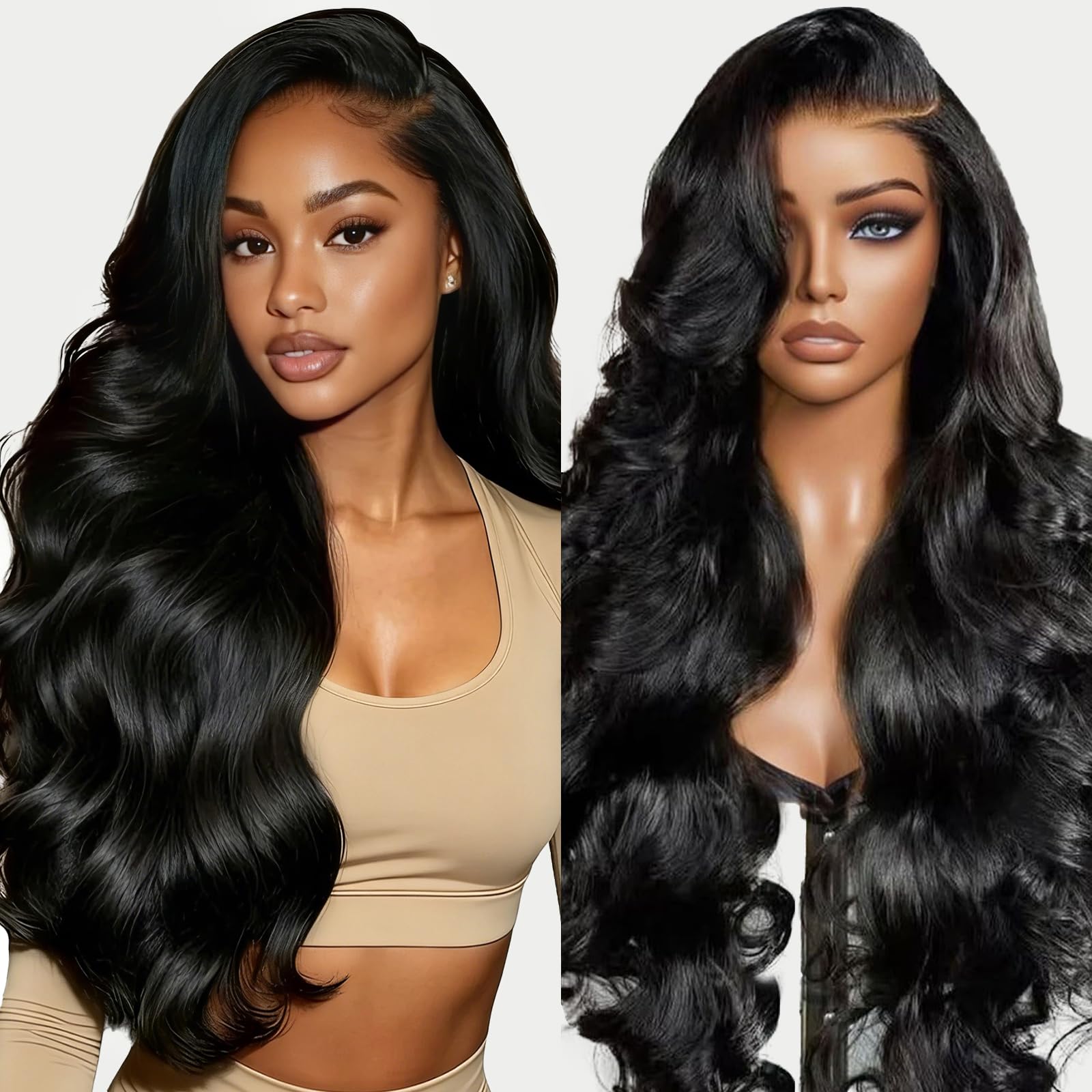 Body Wave Human Hair Wig 180% Density 13x4 Lace Front Wigs Human Hair Wig for Women, Brazilian Virgin Human Hair With Baby Hair Pre plucked Natural Hairline Natural Color 16 Inch — image 1