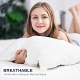 DN 2 Pack Pillow Cases 50x75cm Microfiber Envelope Closure White view 5