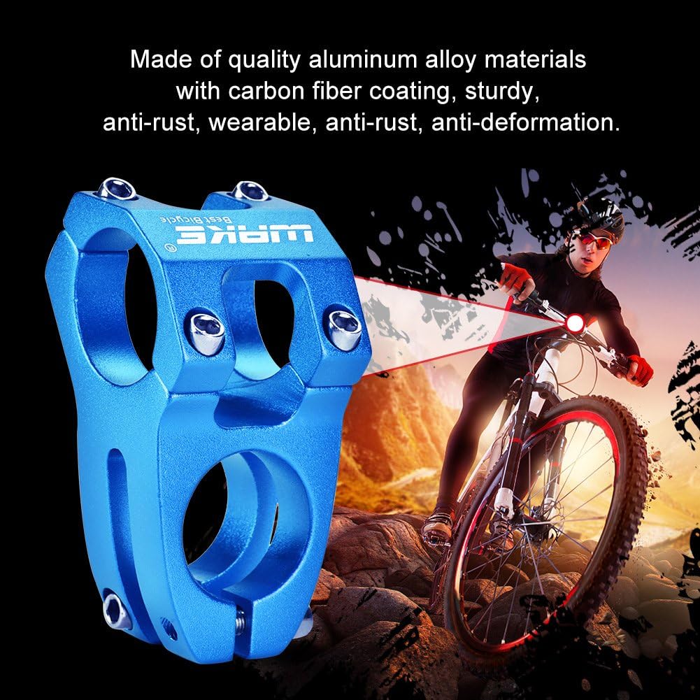 Bike Stem,31.8mm ycle Handlebar Stem Mountain Bike Handlebar Stem Riser Aluminum Alloy Bike Handlebar bars Fixed Stem Extender for Road Bike Cycling Folding Bike (Blue) - Image 4