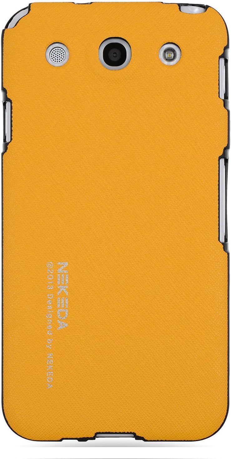 Nekeda PT Saffiano PU Leather Pattern Jelly Case for LG Optimus G Pro E980 E985 AT&T (Yellow)
