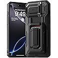 VRS DESIGN Origin Wallet Card Holder Case [3 Cards] for iPhone 16 Pro Max (2024), Rugged Semi-Automatic 3-Card Slot & Kickstand Case (Matte Black)
