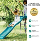 Plum Haumea 6ft Purple Wave Slide Steel Frame Plastic Steps Kids Playground view 8
