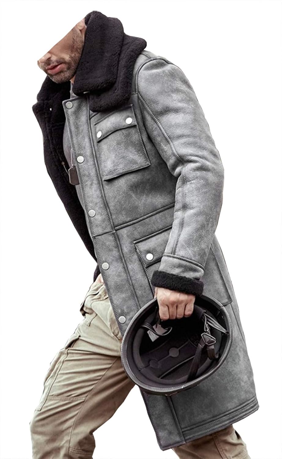 double collar shearling jacket