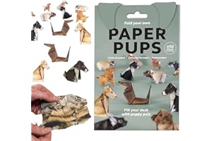 DIY Paper Dog Origami Kit, Cute Animals Shaped 3D Origami Kit, Creative Origamis Animal Craft Kits for Beginner Handmade Home