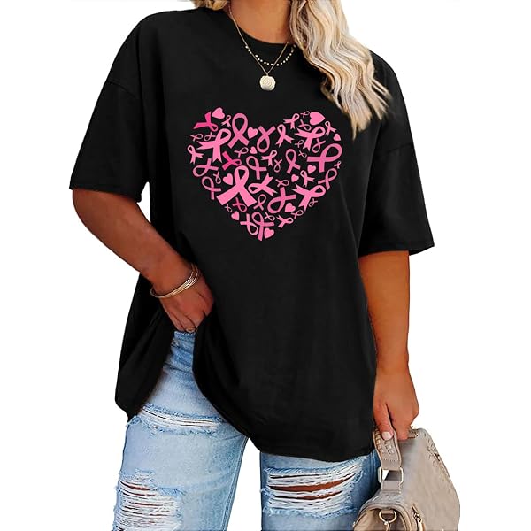Comfortable Cotton Blend Cancer Shirt Breast Cancer Shirts For Women ...