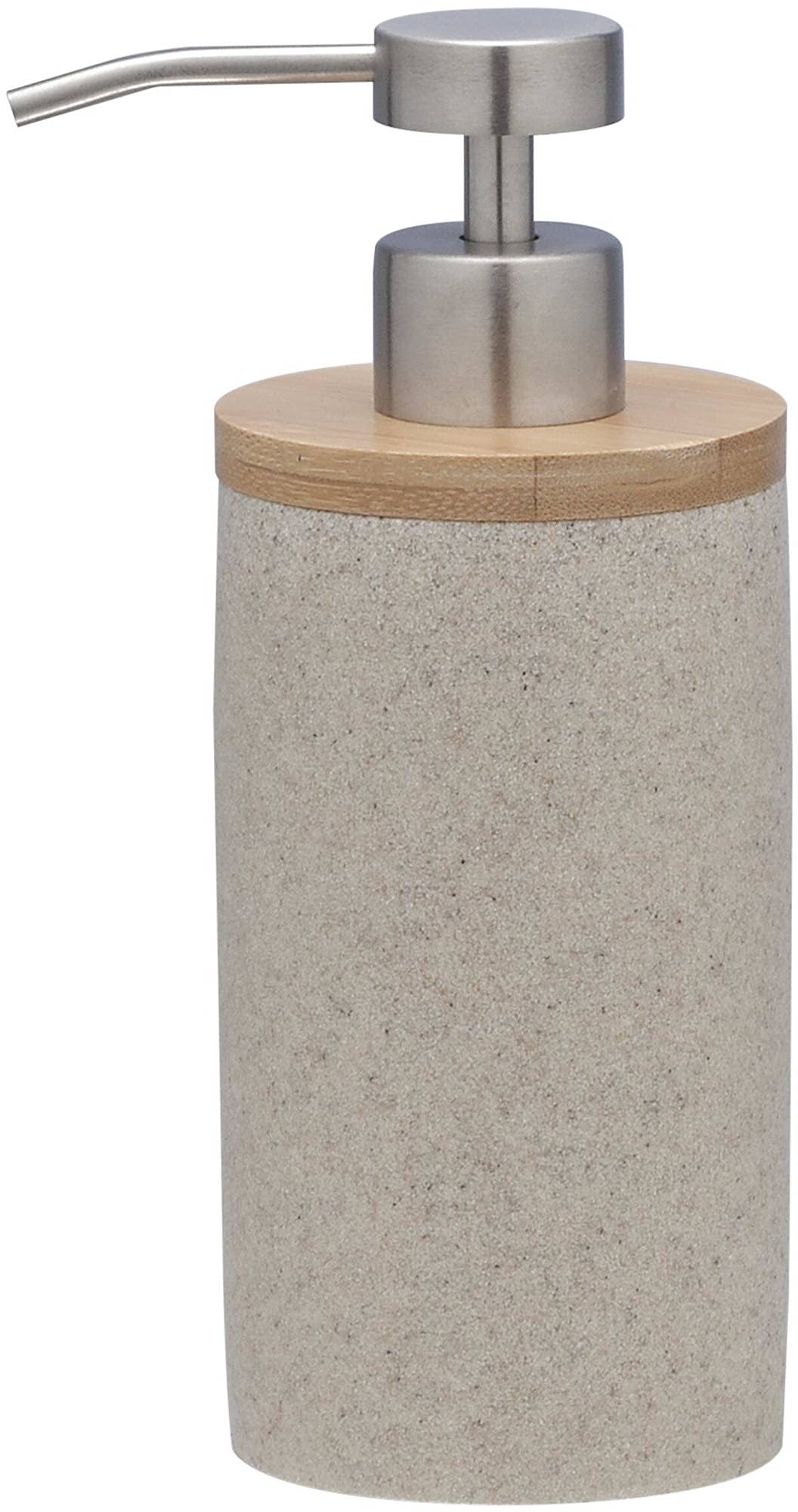 Sealskin Grace Soap Dispenser, Polyresin, Sand, 9.6 x 18 x 7 cm