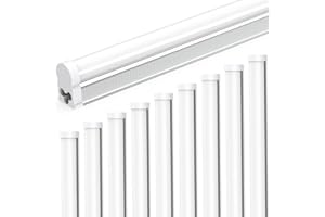 JESLED 10 Pack LED Shop Light 4FT, 20W, 2200LM, 6500K Super Bright White, T5 LED Tube for Garage, Workshop, Warehouse, 4 Foot