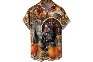 Gwnnb Bowling Shirts for Men Print Short Sleeve Regular Hawaiian Fit Casual Button Down Beach Shirts
