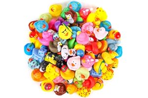 ANGGIKO 25 Pack Assortment Rubber Ducks in Bulk, Jeep Ducks Summer Swimming Pool Baby Bath Toys, Summer Beach Pool Toys, Carnival, Birthday Gifts Holiday Party Favors Classroom Prizes for Kids
