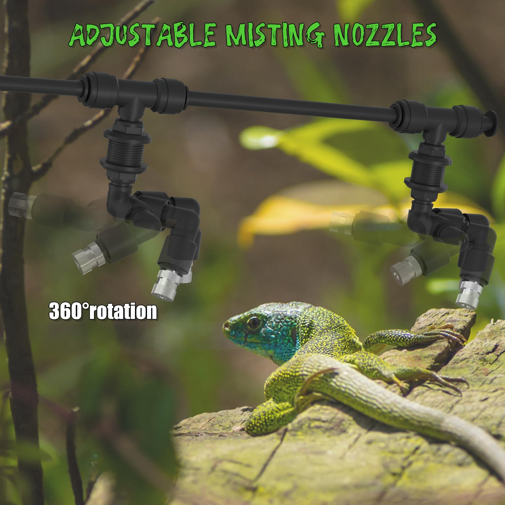 Fenocran Automatic Reptile Mister System, Reptile Humidifiers Smart Misting System, Chameleon