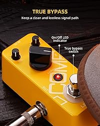 LEKATO Compressor Pedal, Yellow Comp Mini Portable