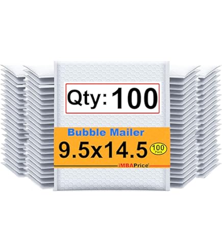300 Count #4 Poly Bubble Mailers 9.5x14.5 Inches - 100% Recyclable Shipping Envelopes