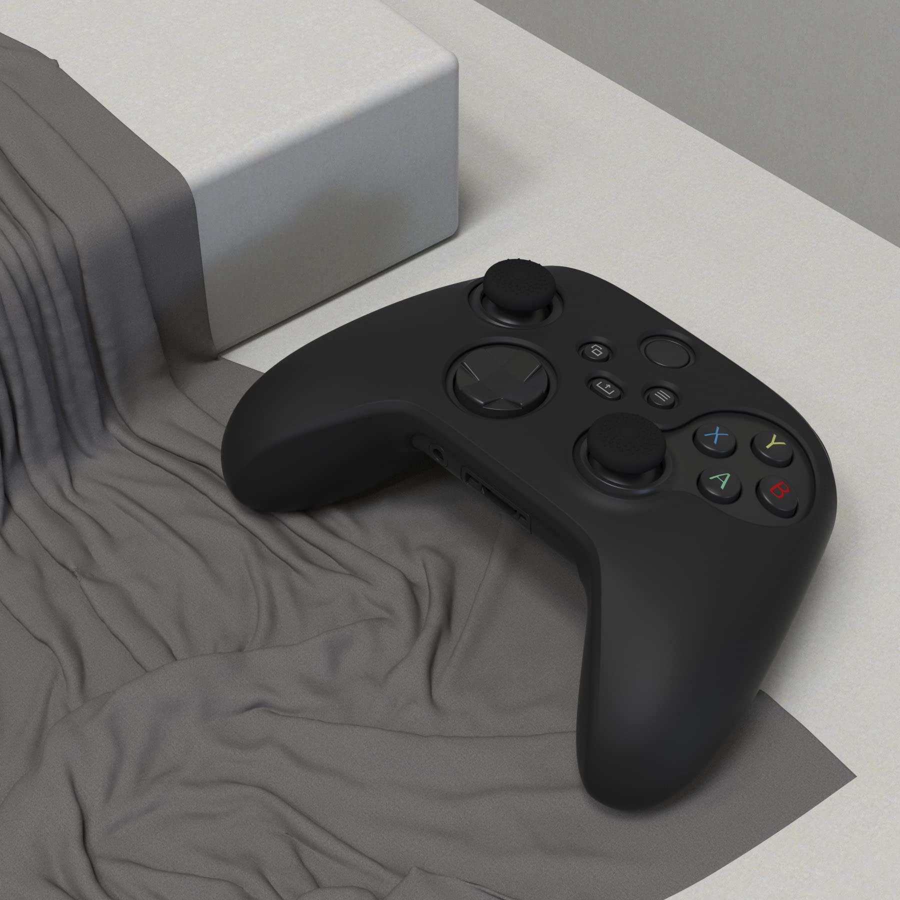 PlayVital Silikon Hülle für Xbox Series X & S Controller,Case Anti-Rutsche Schutzhülle Hülle Griffe Skin Weiches Gummi Grips für Xbox Series X & S Controller(Schwarz) 5