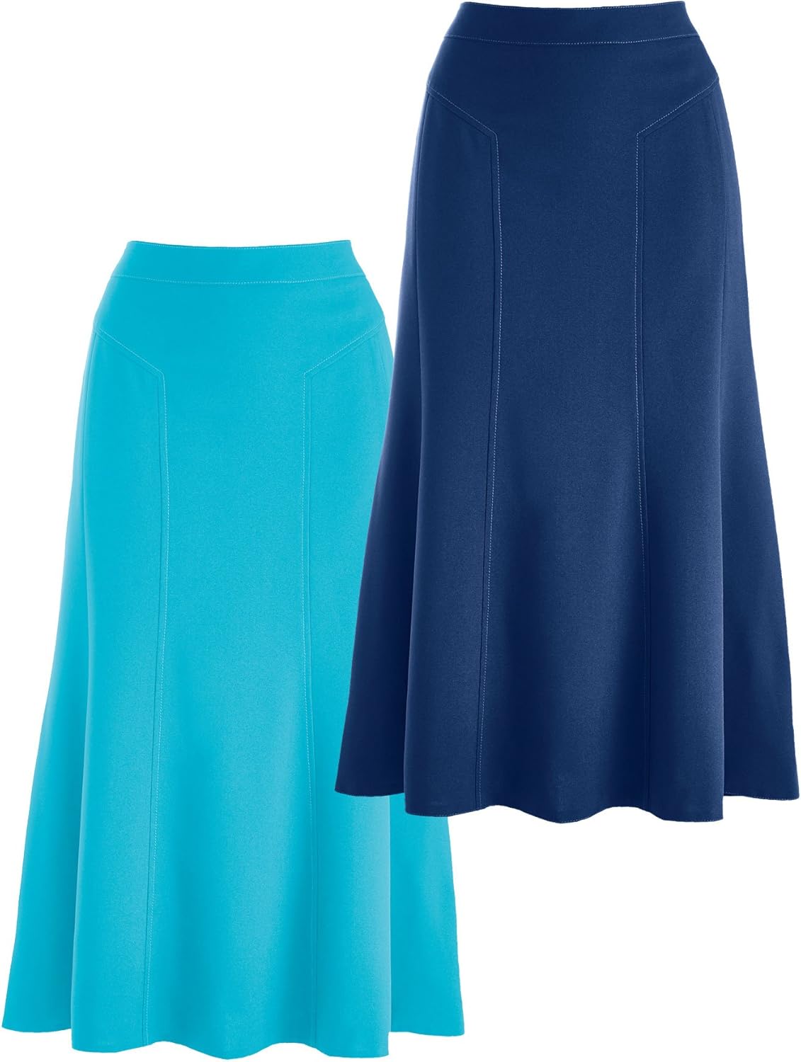 Cotton Traders Womens Ladies Casual Pack of 2 Skirts Elasticated Waist