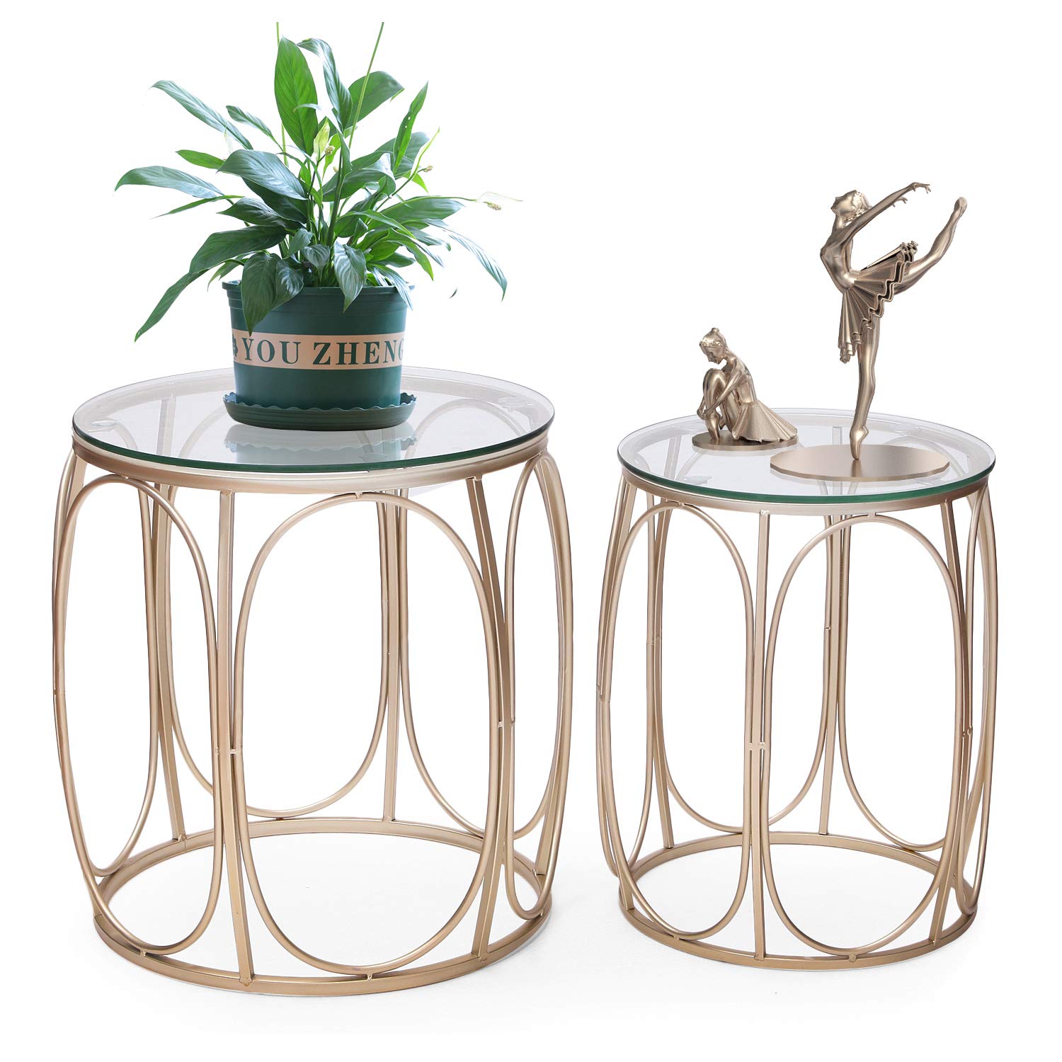 Best gold glass end table