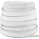 UamGlsob Artisanal Aging Dirty Cotton Shoe Laces for Sneakers | 5/16"(8MM) Old Flat Athletic Shoelaces Replacement Strings