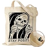 Miss Adola Canvas Tote Bag with Pocket - Aesthetic Cute Canvas Bag for Women Shoulder Totes for Shopping, Work, Gym