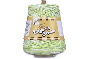 Lily Sugar'n Cream Cotton Cone Yarn, 14 oz, Key Lime Pie Ombre, 1 Cone