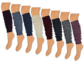 sockenkauf24 1 Paar Damen Stulpen mit Wolle in 8 Farben meliert - 75025
