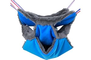 neolun Rat Ferret Cage Hammock Bedding Small Pet Cage Accessories Toy Triple-Layer Hammock Bedding for Hamster Guinea Pig Rat Ferret Chinchilla Playing Sleeping(Blue)