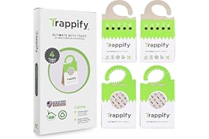 Trappify Ultimate Moth Traps: Moth Balls, Adhesive Moth Traps for Clothes - Effective Pantry Moth Traps for Home, Kitchen, Cl