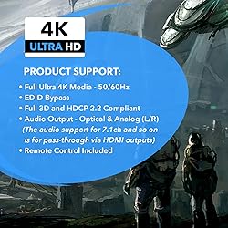 OREI 4K HDMI Matrix Switch 2 X 2, Switcher 18G