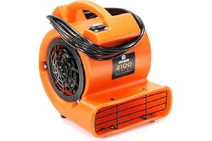 Dryser Mini Air Mover Carpet Dryer 1/12 HP Industrial Floor Fan - Orange Carpet Drying Fan Floor Blower