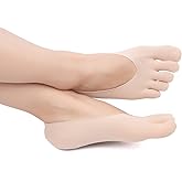4 Pairs Women No Show Toe Socks Five Finger Liner Socks Non-Slip for Sneaker Boat Shoes