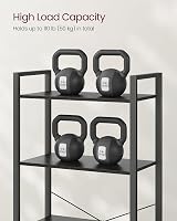 VASAGLE 5-Tier Bookshelf Ebony Black and Ink Black LLS061B56 30x66x153 cm view 7