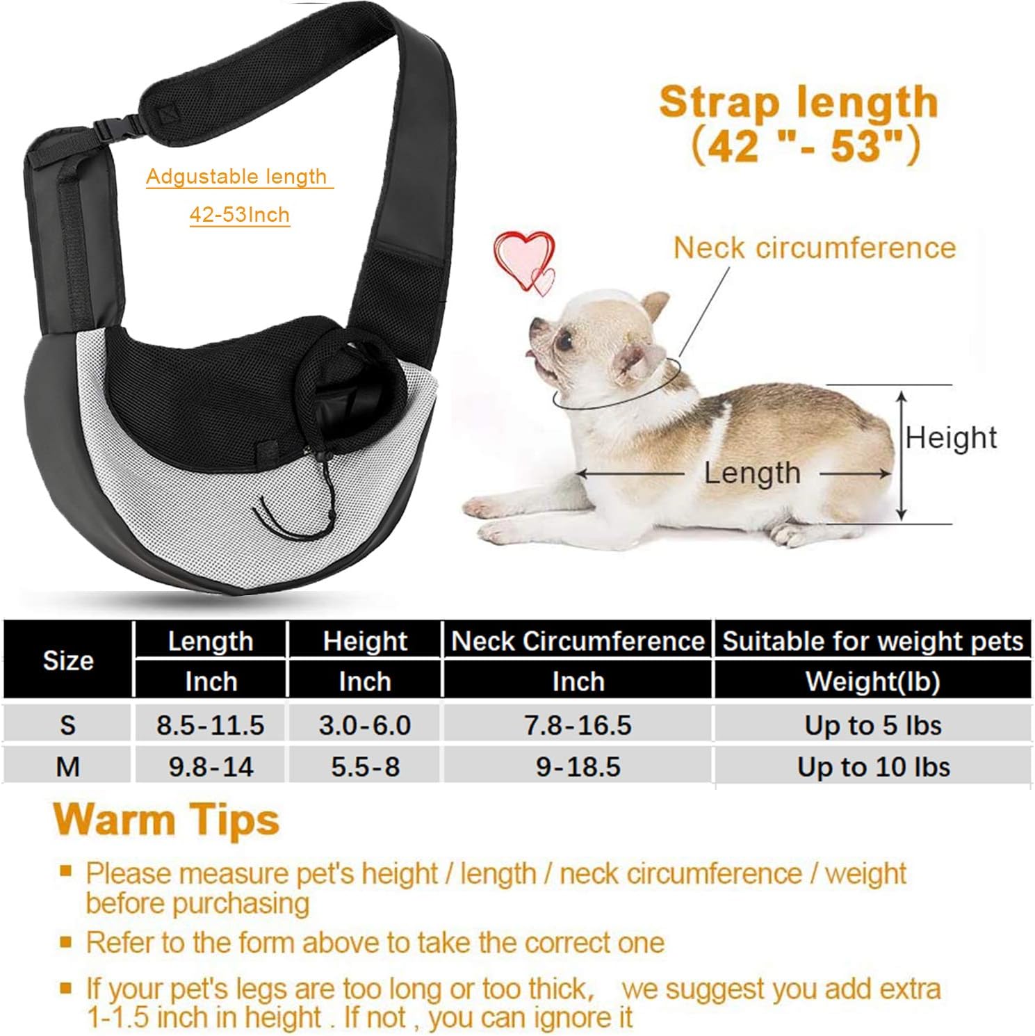 Zero Zoo Pet Dog Carrier Slings Breathable Mesh Travelling Pet Hands, Zipper Anti-Pinch Hair Design, Adjustable Padded Strap Tote Dog and Cat Carrier Bag : Pet Supplies