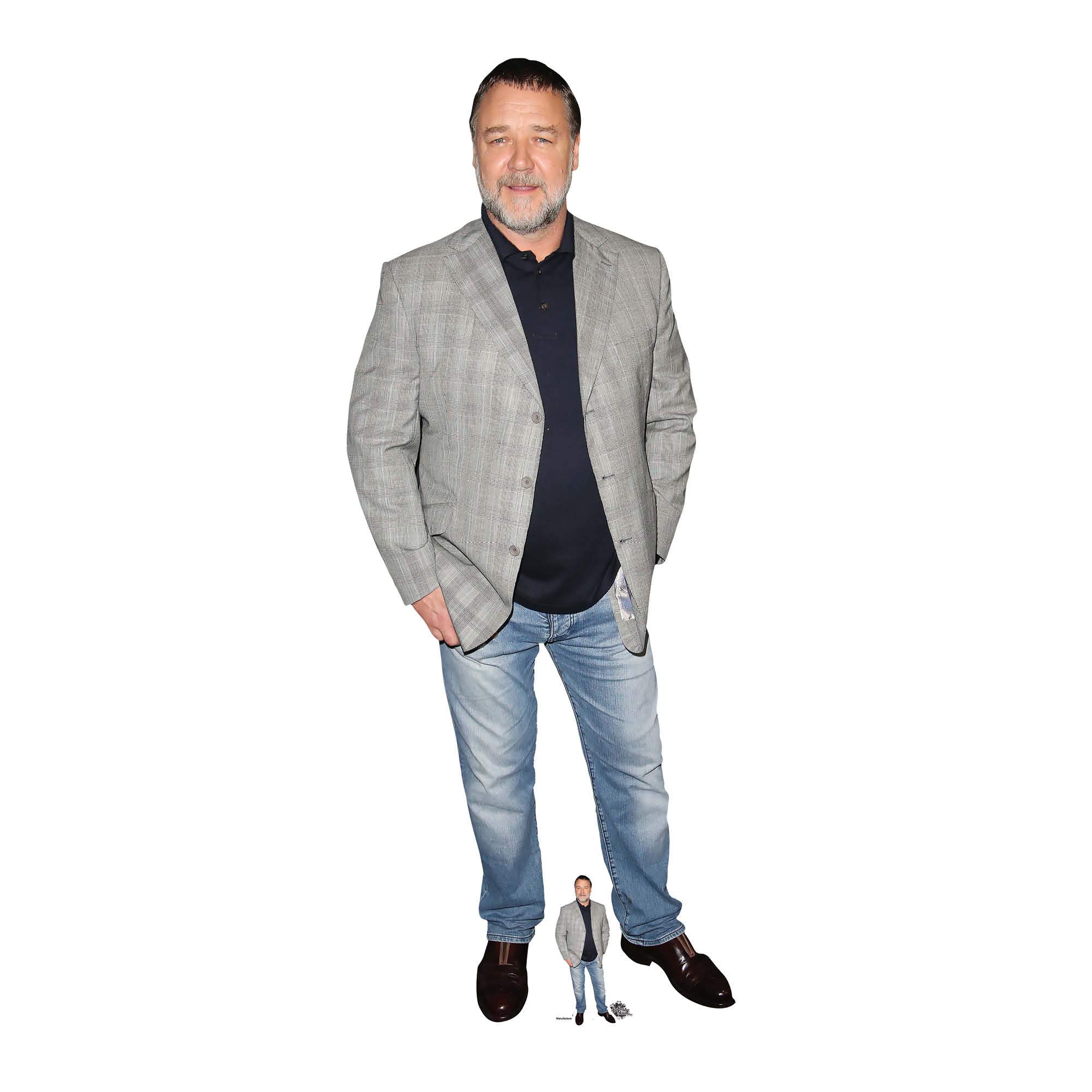 CS874 Russell Crowe Actor Lifesize Cardboard Cutout With Free Mini Standee