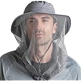 Peicees Head Net Hat for Men Women Adventure Fishing Hat Safari Hat for Hunting Camping Hiking