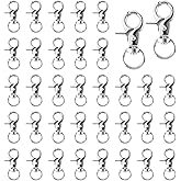 36PCS Trigger Snap Hooks 2.32'' x 0.82'' Heavy Duty Swivel Snap Hooks Metal Clasps Lanyard Clips Durable Trigger Snaps for Pet Cage Key Chains Dog Leash