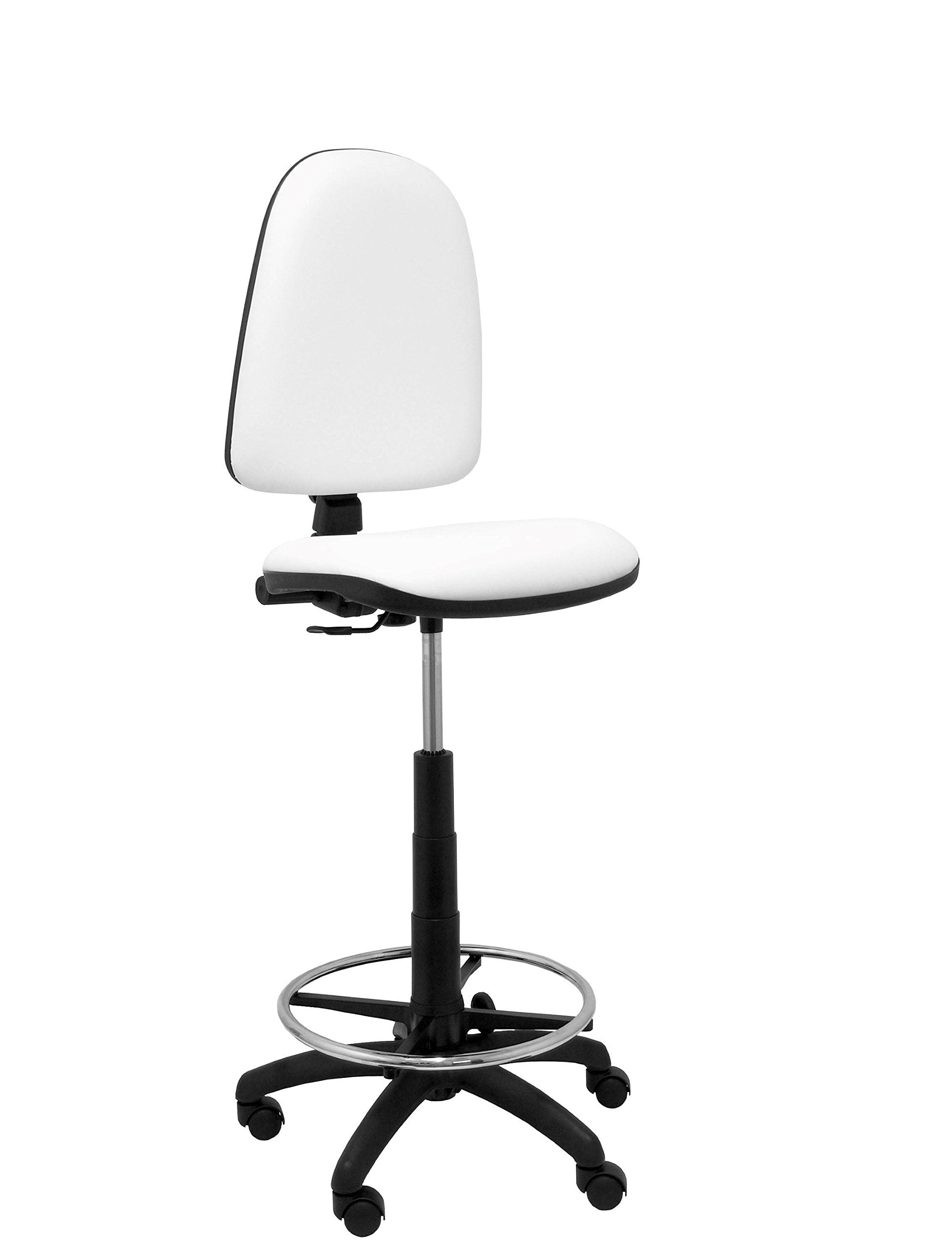 Piqueras Y Crespo (PIQU7) Ayna Stool Imitation Leather White Ladder, One Size