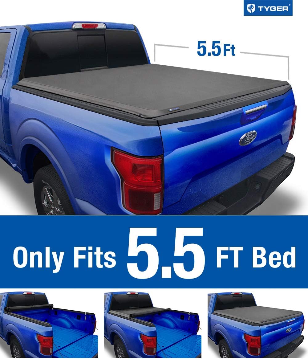 Amazon Com Tyger Auto T1 Soft Roll Up Truck Bed Tonneau Cover Compatible With 2009 2014 Ford F 150 Styleside 5 5 Bed 66 Tg Bc1f9022 Automotive