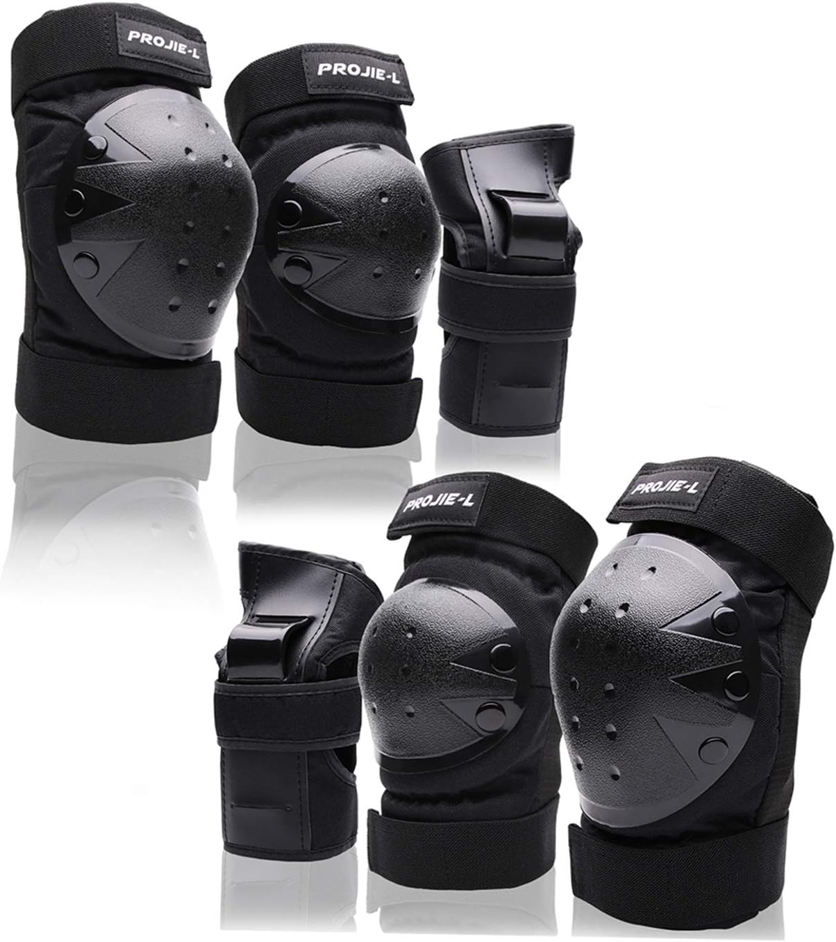   Protective Gear Set for Youth/Adult Knee Pads Elbow Pads Wrist Guards for Skateboarding Roller Skating Inline Skate Cycling Bike BMX Bicycle Scootering 6pcs  : Sports & Outdoors