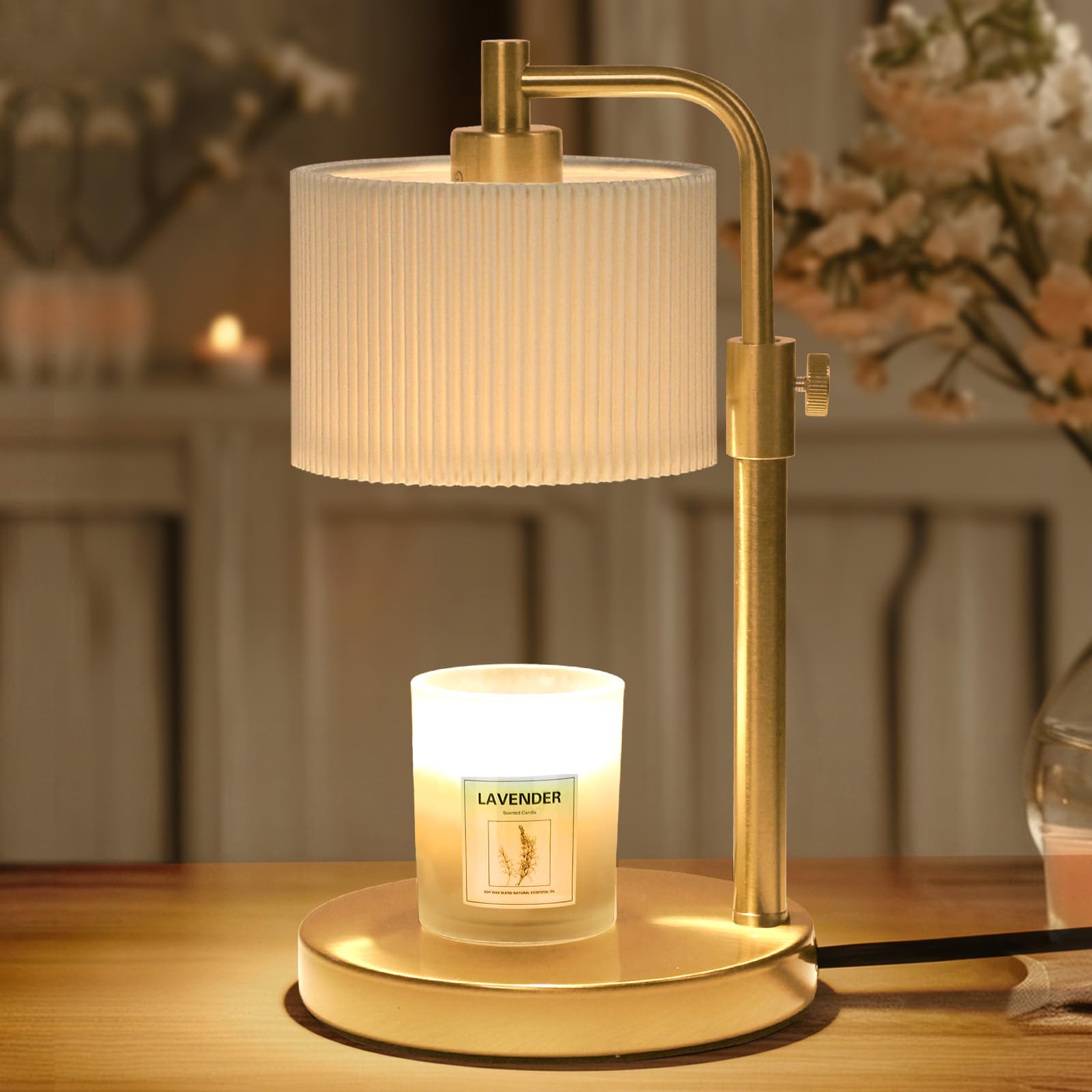 Photo 1 of NITOWOLF Candle Warmer Lamp with Timer, Candle Wax Warmer Adjustable Height Candle Lamp Warmer for Jar Candles, House Warming Gifts Home Decor Gifts for Women(Gold-Upgrade)