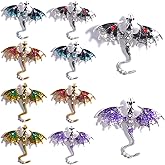 stino 10 Pack 3D Metal Dragon Charm Pendant Set for Necklaces and Jewelry Making