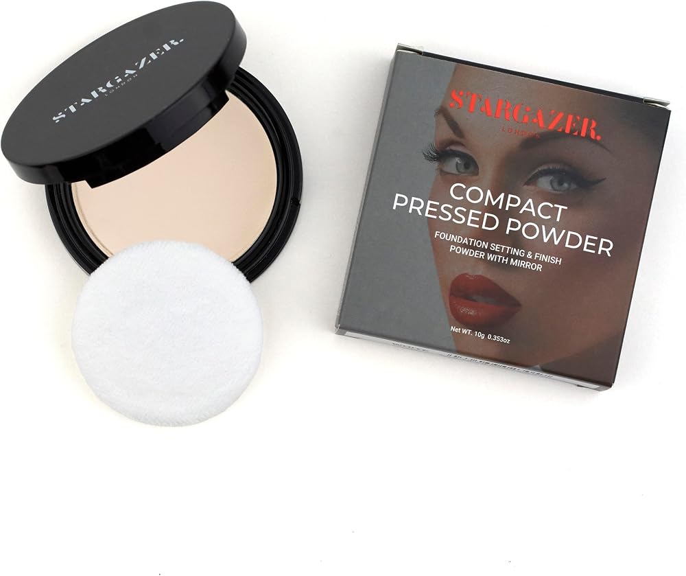 Stargazer Translucent Pressed Powder Full Cover Foundation Mirror Puff