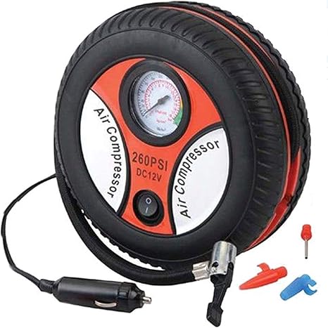 Amazon Co Jp Ddl 電動空気入れ 車用 Dc電源 コンプレッサー オレンジ タイヤ ボール 風船 浮き輪 自転車もok ホーム キッチン