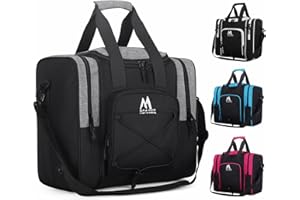 Hsmihair Bowling Ball Bag for Single Ball, Bowling Tote with Padded Holder,Fits Shoes up to Men’s Size 14, Carry Bag for Bowling Accessories