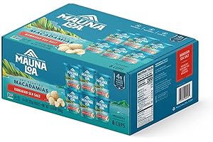 Mauna Loa Premium Roasted Macadamia Nuts, Hawaiian Sea Salt Flavor, 4 Oz Cup (Pack of 6)